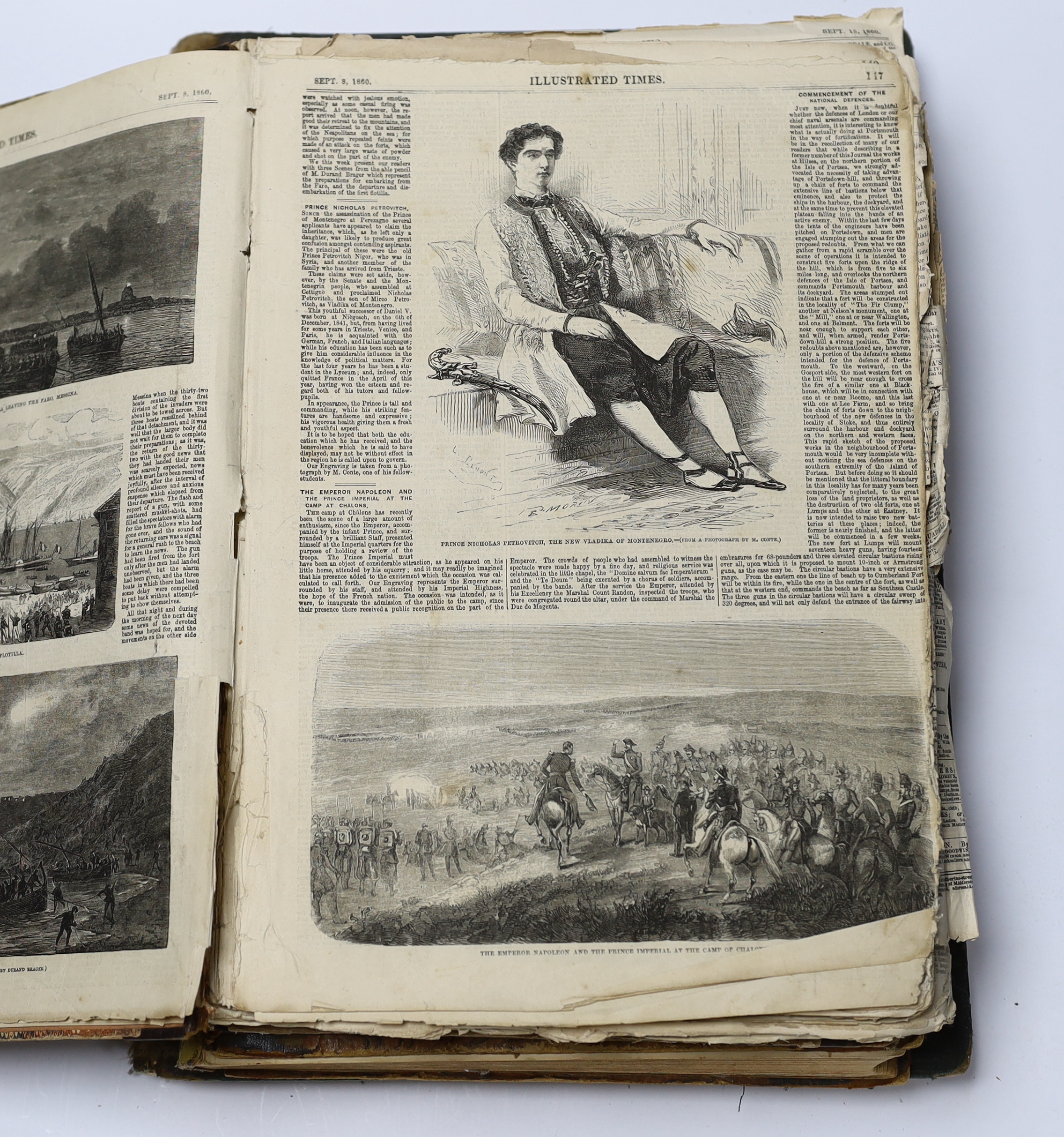 Bound volumes: Illustrated Times 1860, Licensed Victuallers Gazette 1888, The Royal Gallery of Art Vol 3